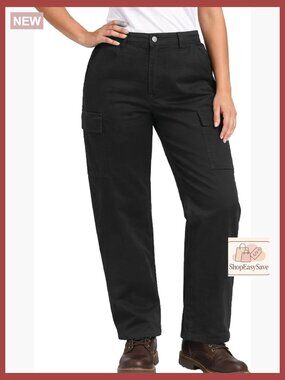 High Waisted Cargo Joggers with Pockets Plus Size Relaxed Fit Tapered Leg